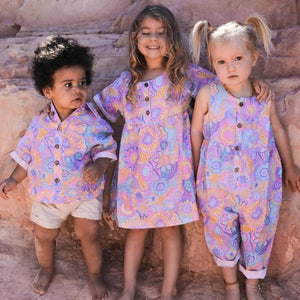 girls linen dress. children's clothing rental. Sustainable children's clothes.